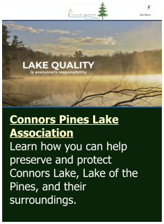 Connors Pines Lake Association Learn how you can help preserve and protect Connors Lake, Lake of the Pines, and their surroundings.