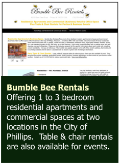Bumble Bee Rentals, Phillips, Wisconsin, Price County