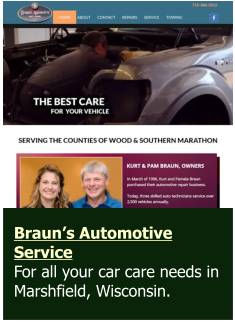 Braun’s Automotive Service  For all your car care needs in Marshfield, Wisconsin.